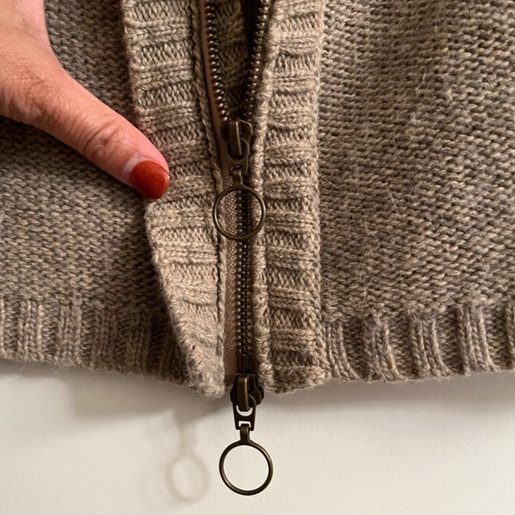 MNG Mango Short Sleeve Knit Double Zip Cropped Sweater | Size M Retro - Picture 7 of 10